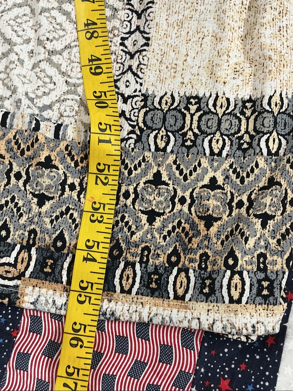 Plus Size Patchwork Ethnic Jumpsuit - Beige & Black - Picture 4 of 6